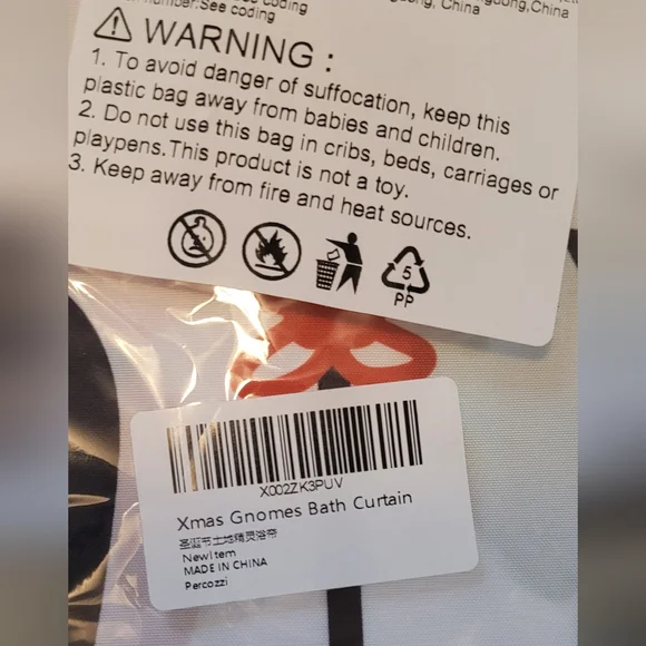 🔥2For$20 Festive Gnome HAPPY Holidays Shower Curtain - Picture 5 of 5